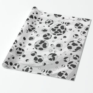 Dalmatiner Polka Dot Black und White Geschenkpapier