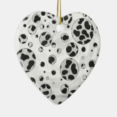 Dalmatiner Polka Dot Black und White Keramik Ornament (Rechts)