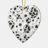 Dalmatiner Polka Dot Black und White Keramik Ornament (Links)