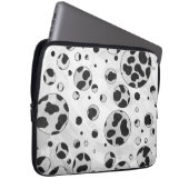 Dalmatiner Polka Dot Black und White Laptopschutzhülle (Vorne Rechts)