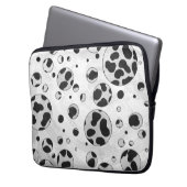 Dalmatiner Polka Dot Black und White Laptopschutzhülle (Vorderseite Links)
