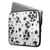Dalmatiner Polka Dot Black und White Laptopschutzhülle (Vorderseite Links)