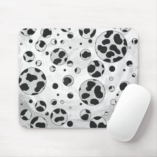 Dalmatiner Polka Dot Black und White Mousepad (Mit Mouse)