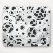 Dalmatiner Polka Dot Black und White Mousepad (Vorne)