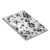 Dalmatiner Polka Dot Black und White Notizblock (Rechte Seite)