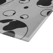 Dalmatiner Polka Dot Black und White Schneidebrett (Ecke)
