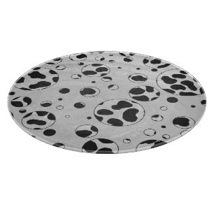 Dalmatiner Polka Dot Black und White Schneidebrett