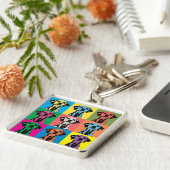 Dalmatiner Pop-Kunst Schlüsselanhänger (Seite)