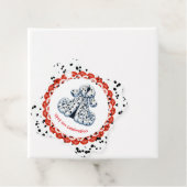 Dalmatiner Print Birthday | Schwarz-Weiß-Party Geschenkanhänger (Beispiel)