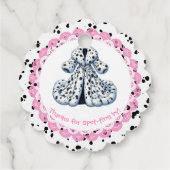 Dalmatiner Print Birthday | Schwarz-Weiß-Party Geschenkanhänger (Rückseite)