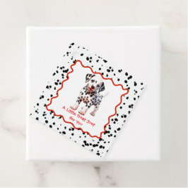 Dalmatiner Print Birthday | Schwarz-Weiß-Party Geschenkanhänger
