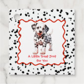 Dalmatiner Print Birthday | Schwarz-Weiß-Party Geschenkanhänger (Vorderseite)