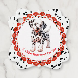 Dalmatiner Print Birthday Schwarz-Weiß-Party Geschenkanhänger