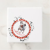 Dalmatiner Print Birthday | Schwarz-Weiß-Party Geschenkanhänger (Beispiel)