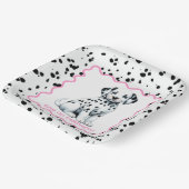 Dalmatiner Print Birthday | Schwarz-Weiß-Party Pappteller (Gewinkelt)