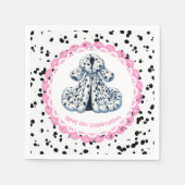 Dalmatiner Print Birthday | Schwarz-Weiß-Party Serviette (Vorderseite)