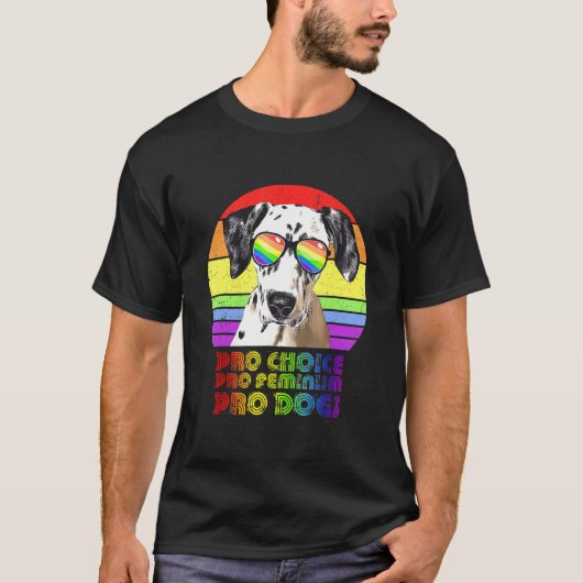 Dalmatiner Pro Choice Pro Feminism Pro Hunde Lgbtq T-Shirt (Vorderseite)