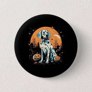 Dalmatiner Pumpkin Halloween Kostümhund Welpen Button