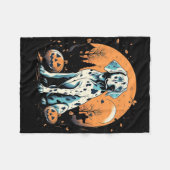 Dalmatiner Pumpkin Halloween Kostümhund Welpen Fleecedecke (Vorderseite (Horizontal))