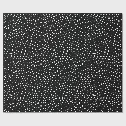 Dalmatiner Punkte, Dalmatiner Spots, Schwarz und W Geschenkpapier (Flach)