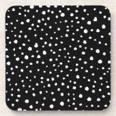 Dalmatiner Punkte, Dalmatiner Spots, Schwarz und W Getränkeuntersetzer (Vorderseite)