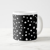 Dalmatiner Punkte, Dalmatiner Spots, Schwarz und W Jumbo-Tasse (Vorderseite Rechts)
