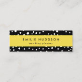 Dalmatiner Punkte, Dalmatiner Spots, Schwarz und W Mini Visitenkarte (Vorderseite)