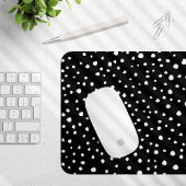 Dalmatiner Punkte, Dalmatiner Spots, Schwarz und W Mousepad