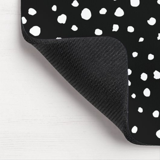 Dalmatiner Punkte, Dalmatiner Spots, Schwarz und W Mousepad (Ecke)