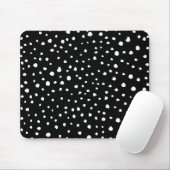 Dalmatiner Punkte, Dalmatiner Spots, Schwarz und W Mousepad (Mit Mouse)