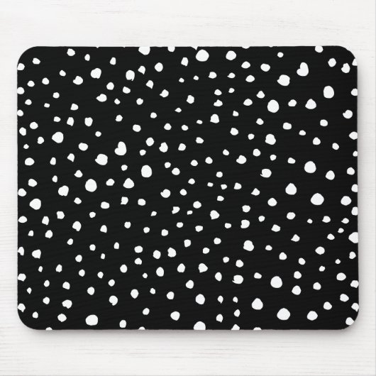 Dalmatiner Punkte, Dalmatiner Spots, Schwarz und W Mousepad (Vorne)