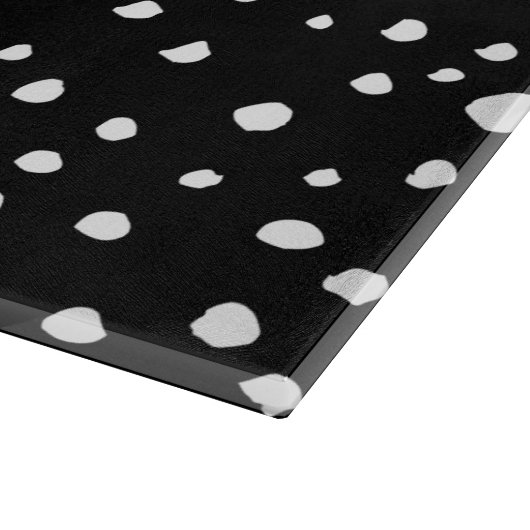 Dalmatiner Punkte, Dalmatiner Spots, Schwarz und W Schneidebrett (Ecke)