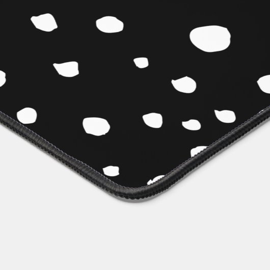 Dalmatiner Punkte, Dalmatiner Spots, Schwarz und W Schreibtischunterlage (Ecke)