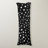 Dalmatiner Punkte, Dalmatiner Spots, Schwarz und W Seitenschläferkissen (Vorderseite Vertikal)