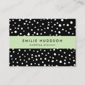 Dalmatiner Punkte, Dalmatiner Spots, Schwarz und W Visitenkarte (Vorderseite)