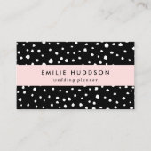 Dalmatiner Punkte, Dalmatiner Spots, Schwarz und W Visitenkarte (Vorderseite)