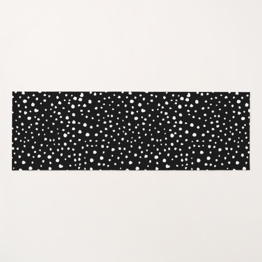 Dalmatiner Punkte, Dalmatiner Spots, Schwarz und W Yogamatte (Vorderseite (Horizontal))