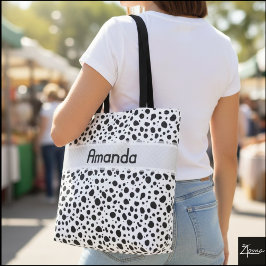 Dalmatiner Punkte mit Namen Tasche