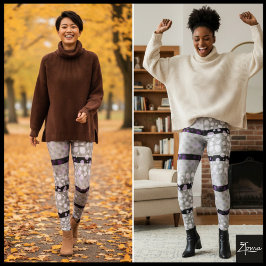 Dalmatiner Punkte mit schwarzen, breiten Linien Leggings