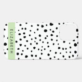 Dalmatiner Punkte, Punkte, schwarz und weiß, Ihr N Case-Mate iPhone Hülle (Rückseite (Horizontal))