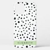 Dalmatiner Punkte, Punkte, schwarz und weiß, Ihr N Case-Mate iPhone Hülle (Rückseite)