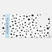 Dalmatiner Punkte, Punkte, schwarz und weiß, Ihr N Case-Mate iPhone Hülle (Rückseite (Horizontal))