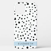 Dalmatiner Punkte, Punkte, schwarz und weiß, Ihr N Case-Mate iPhone Hülle (Rückseite)
