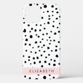 Dalmatiner Punkte, Punkte, schwarz und weiß, Ihr N Case-Mate iPhone Hülle (Rückseite)
