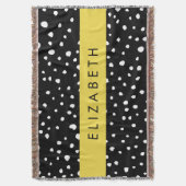 Dalmatiner Punkte, Punkte, schwarz und weiß, Ihr N Decke (Vorderseite Vertikal)