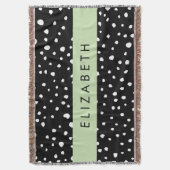 Dalmatiner Punkte, Punkte, schwarz und weiß, Ihr N Decke (Vorderseite Vertikal)