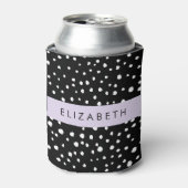 Dalmatiner Punkte, Punkte, schwarz und weiß, Ihr N Dosenkühler (Kanne Vorderseite)