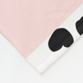 Dalmatiner Punkte, Punkte, schwarz und weiß, Ihr N Fleecedecke (Ecke)