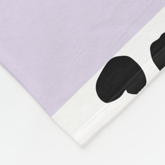 Dalmatiner Punkte, Punkte, schwarz und weiß, Ihr N Fleecedecke (Ecke)