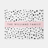 Dalmatiner Punkte, Punkte, schwarz und weiß, Ihr N Fußmatte (Vorderseite)